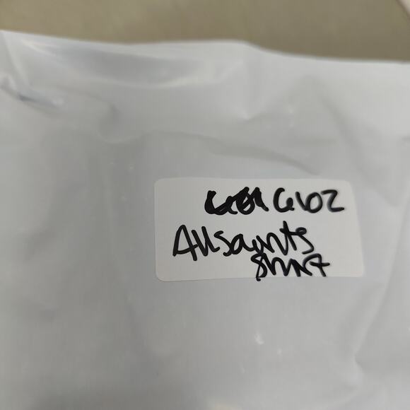 AllSaints Firebase Pineapple Print Shirt Men Medium Black White Button Up Cotton - Picture 6 of 6